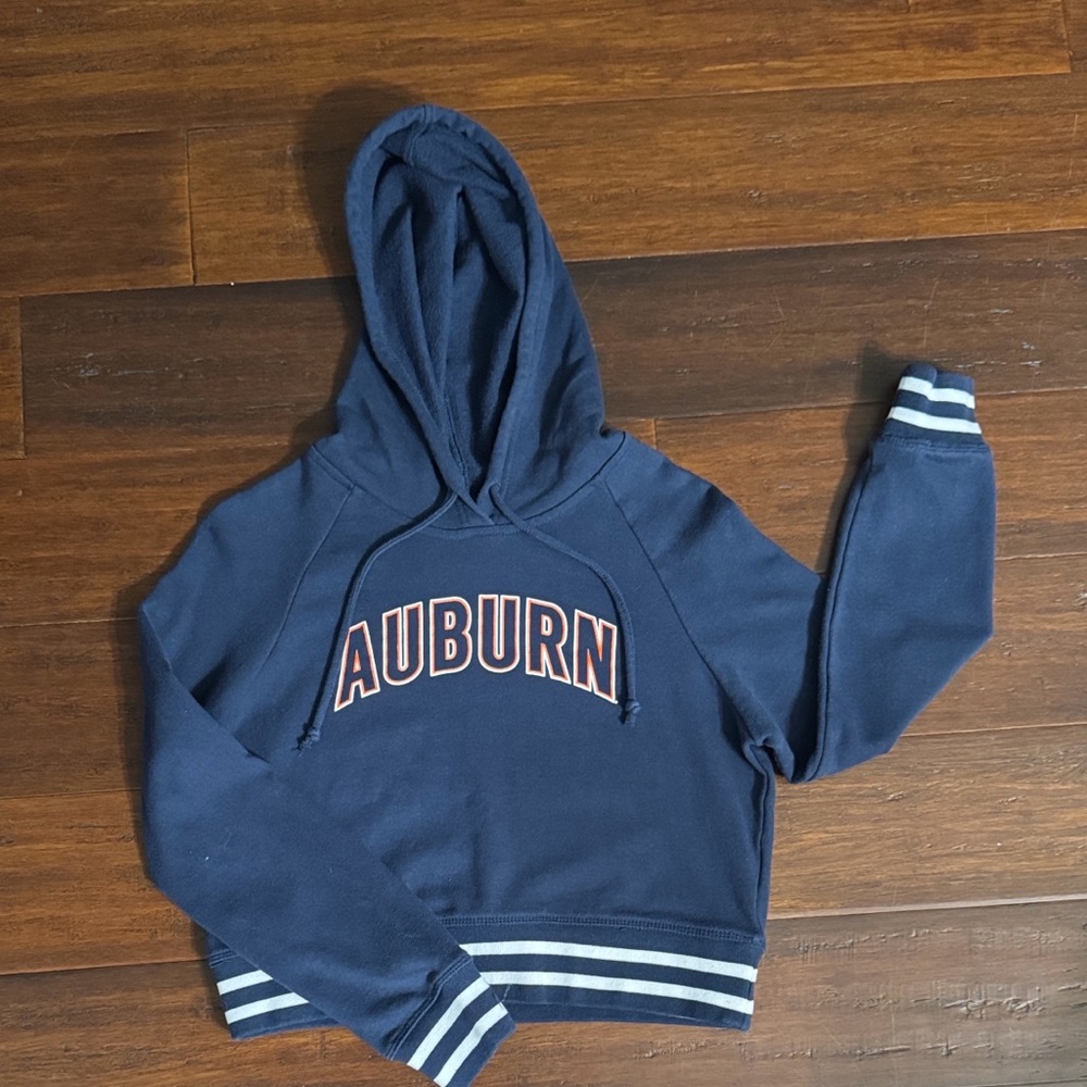 Cropped Navy Auburn Hoodie